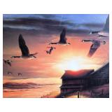 Terry Redlin "Morning Warm-Up" Signed Open Edition Framed Art Print (1986)