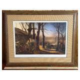 Terry Redlin "Patiently Waiting" Signed Open Edition Framed Art Print (1983)