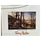 Terry Redlin "Patiently Waiting" Signed Open Edition Framed Art Print (1983)