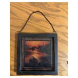 Terry Redlin "Evening Serenade" Framed Glass Sun Catcher / Hanging Art