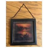 Terry Redlin "Evening Serenade" Framed Glass Sun Catcher / Hanging Art