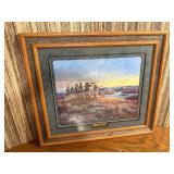 Framed Limited Edition Signed Western Print "Lewis & Clark on the Missouri River" by C.R. Cheek - #171/300