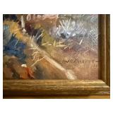 Vintage Framed Western Oil Painting on Canvas "Wild Horses" Signed J.K. Ralston, Dated 
