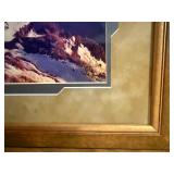 Large Framed Signed Landscape Photograph "Winter River Bend" - Professional Custom Framing