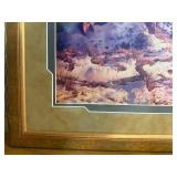 Large Framed Signed Landscape Photograph "Winter River Bend" - Professional Custom Framing
