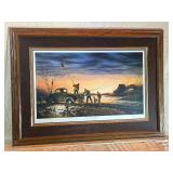 Terry Redlin Signed COA Framed Lithograph "The Conservationists" Low # 523/29500