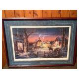 Terry Redlin Signed Limited Edition Print "Trimming the Tree" COA Framed 4599/19500