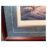 Terry Redlin Signed Limited Edition Print "Trimming the Tree" COA Framed 4599/19500