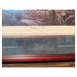 Terry Redlin Signed Limited Edition Print "Trimming the Tree" COA Framed 4599/19500