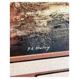 Southwestern Desert Village Landscape Art Print – Professionally Framed Under Glass