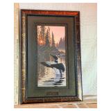 Frank Mittelstadt Greet The Day Signed Loon Print 443 of 450 Framed Suede Mat