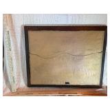 Vintage 1980s Rural Landscape Watercolor Print – Framed Barn Sce