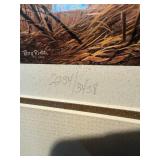 Terry Redlin Signed & Numbered Print with Matching 1983 North Dakota Habitat Stamp – Framed Display