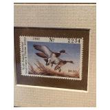 Terry Redlin Signed & Numbered Print with Matching 1983 North Dakota Habitat Stamp – Framed Display