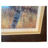 Cynthie Fisher “Afternoon Siesta” Framed Wildlife Print – Whitetail Buck in Aspen Grove – Custom Double-Matted Frame