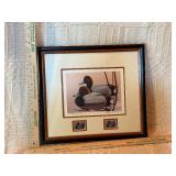 Daniel Pierce 1990 Wisconsin Waterfowl Stamp Print — Artist Proof 5/150 — Signed & Framed with Two Stamps