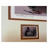 Daniel Pierce 1990 Wisconsin Waterfowl Stamp Print — Artist Proof 5/150 — Signed & Framed with Two Stamps