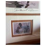 Daniel Pierce 1990 Wisconsin Waterfowl Stamp Print — Artist Proof 5/150 — Signed & Framed with Two Stamps