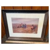 J.K. Ralston “The Surrender of Chief Joseph” Framed Historical Western Art Print – Inscribed 1979