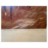 J.K. Ralston “The Surrender of Chief Joseph” Framed Historical Western Art Print – Inscribed 1979