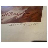 J.K. Ralston “The Surrender of Chief Joseph” Framed Historical Western Art Print – Inscribed 1979