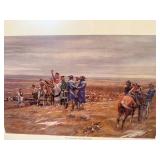 J.K. Ralston “The Surrender of Chief Joseph” Framed Historical Western Art Print – Inscribed 1979