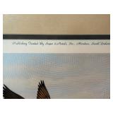 Framed & Signed 1982 Minnesota Waterfowl Stamp Print "Canvasbacks" by David A. Maass