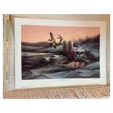 Terry Redlin “Evening Company” 1985 Minnesota Ducks Unlimited Print of the Year #163/1500 Signed Limited Edition