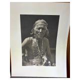 Vintage Native American Photogravure Print Collection – 5 Matted Black & White Western Portraits & Scenes
