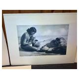 Vintage Native American Photogravure Print Collection – 5 Matted Black & White Western Portraits & Scenes