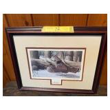 Paul Bridgford Signed & Numbered “Ruffed Grouse” Wildlife Print Framed Under Glass