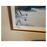 Paul Bridgford Signed & Numbered “Ruffed Grouse” Wildlife Print Framed Under Glass