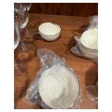 Picard China “Crescent” Hand Decorated Service for 12 – Made in USA – Stemware Included