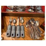 Massive Multi-Set Flatware Collection - Vintage Silverplate, Mid-Century Modern Stainless, Heavy-Grip Adaptive Set, Cases & Accessories!