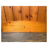 Vintage Rustic Wooden Longhorn Wall Decor Plaque & Floating Display Shelf