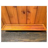 Vintage Rustic Wooden Longhorn Wall Decor Plaque & Floating Display Shelf