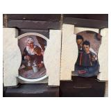 Vintage Edwin M. Knowles Norman Rockwell Collector Plates - In Original Boxes w/ COAs