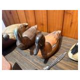 Collection of 11 Vintage Wood & Composite Waterfowl Decoys & Figurines - Mallard, Loon, Canada Goose & More