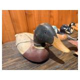 Collection of 11 Vintage Wood & Composite Waterfowl Decoys & Figurines - Mallard, Loon, Canada Goose & More