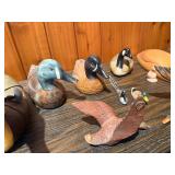 Collection of 11 Vintage Wood & Composite Waterfowl Decoys & Figurines - Mallard, Loon, Canada Goose & More
