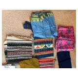 Vintage Global Textile & Bag Lot - Hand-Woven Quilts, Serepes, & Accessories