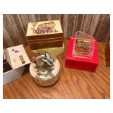 Vintage Music Box & Vanity Lot - Swiss Thorens, Hummel/Anri, Reuge, Celluloid Green Vanity Set, Working Movements, Ideal Collector Estate Find!