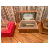 Vintage Music Box & Vanity Lot - Swiss Thorens, Hummel/Anri, Reuge, Celluloid Green Vanity Set, Working Movements, Ideal Collector Estate Find!