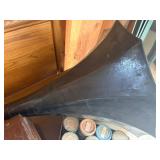 Antique Edison Standard Cylinder Phonograph with Large Black Morning Glory Horn, 40+ Cylinder Records & Leather Travel Case Collection
