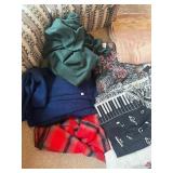 Assorted Vintage and Modern Blankets, Quilts, and Throws