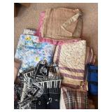 Assorted Vintage and Modern Blankets, Quilts, and Throws
