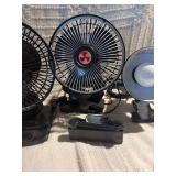 Lot of 5 Small Desk & Clip Fans - Galaxy & More - Vintage & Modern Mixed Lot