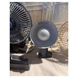 Lot of 5 Small Desk & Clip Fans - Galaxy & More - Vintage & Modern Mixed Lot