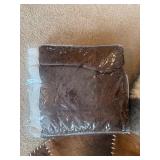 Genuine Cowhide Patchwork Round Rug, (3) Alpaca/Sheepskin Style Pillows & NIB Fleece Blanket