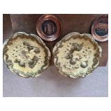 Vintage Cherub Relief Plates and Embossed Copper Israeli Souvenir Plates